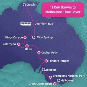 11 Day Darwin to Melbourne Time Saver