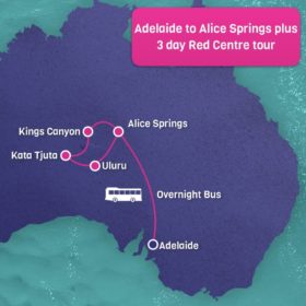 Adelaide to Alice Springs Bus plus 3 Day Red Centre Tour Adelaide to Alice Springs Bus plus 3 Day Red Centre Tour