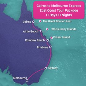 Cairns to Melbourne East Coast Express Tour - 11 Days 11 Nights Cairns to Melbourne East Coast Express Tour - 11 Days 11 Nights