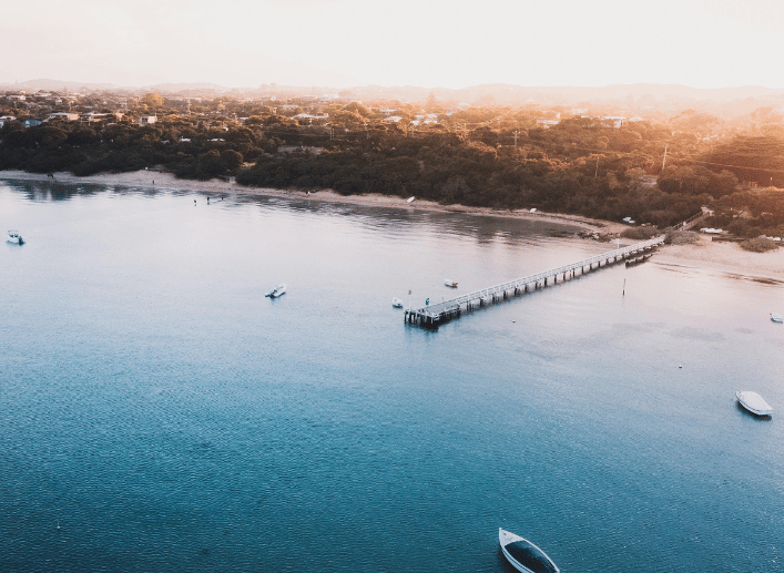 Mornington Peninsula from a birdseye height