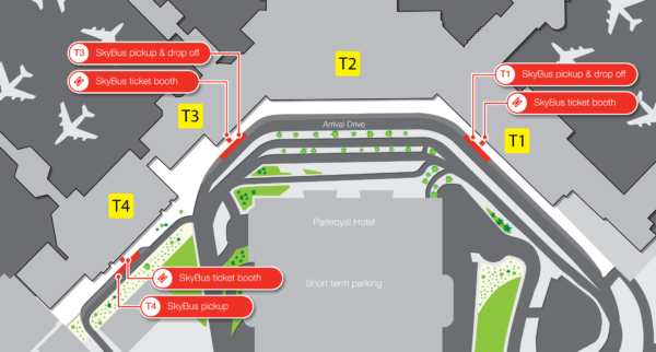 Skybus pickup locations