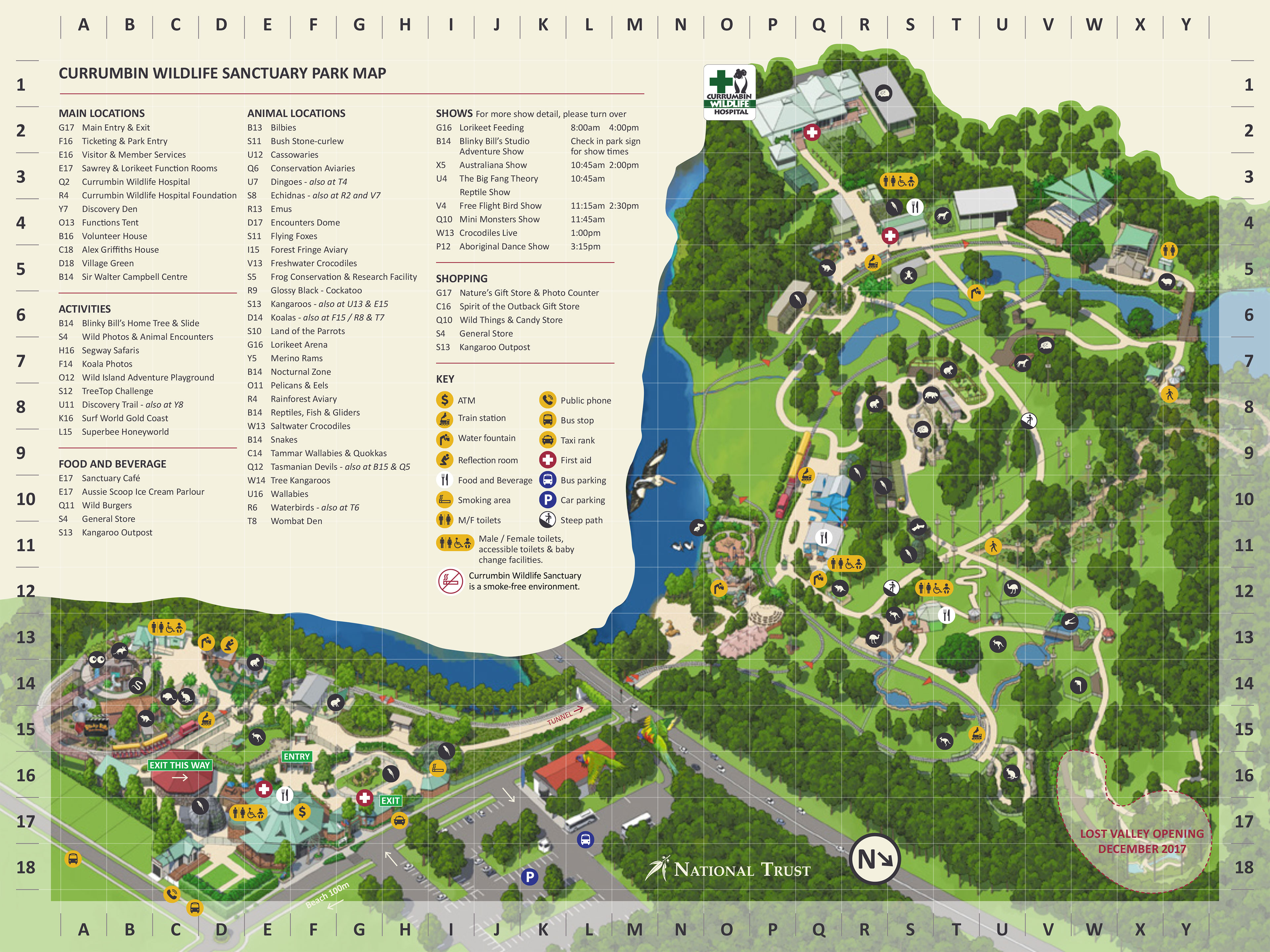 Currumbin Wildlife Sanctuary map