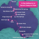 Melbourne to Darwin Map