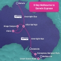 Melbourne to Darwin Map
