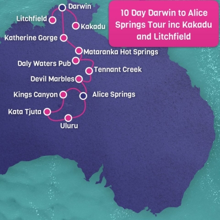 Darwin-to-Alice-Springs-10-day-Map