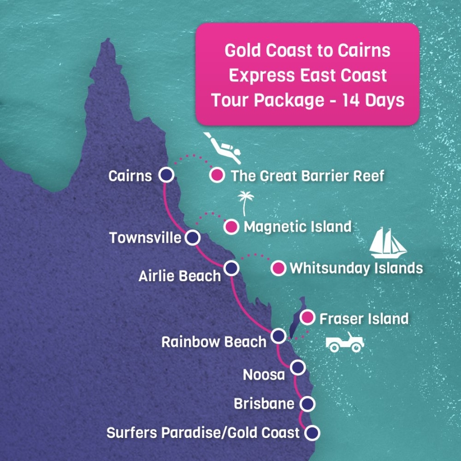 14 Days Gold Coast to Cairns Tour from 965