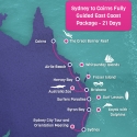 Sydney to Cairns East Coast Map