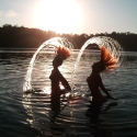 Hair flick at Lake Eacham